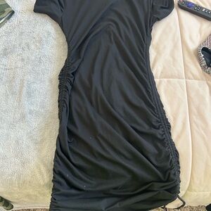 Black Ruched Dress
